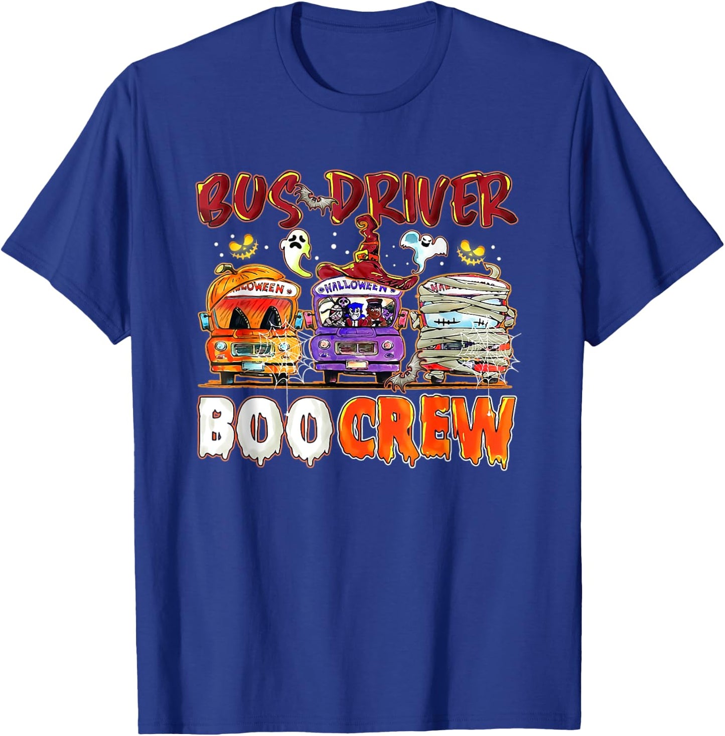Bus Driver Boo Crew School Bus Driver Life Halloween T-Shirt - T-Shirt | Royal