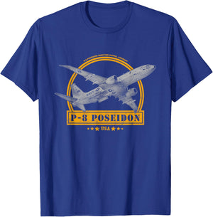 P-8 Poseidon Aircraft T-Shirt - T-Shirt | Royal