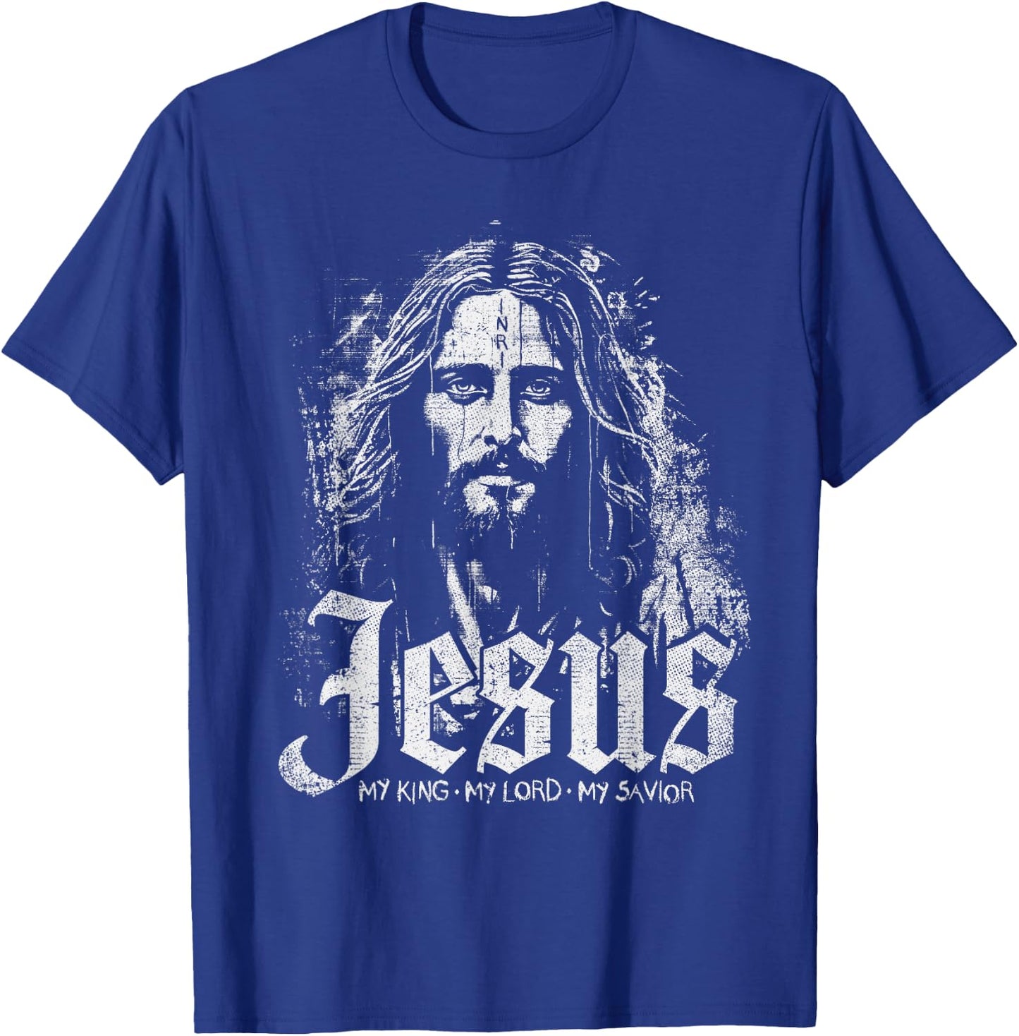 Jesus Christ My King My Lord My Savior Prayer Christian T-Shirt - T-Shirt | Royal