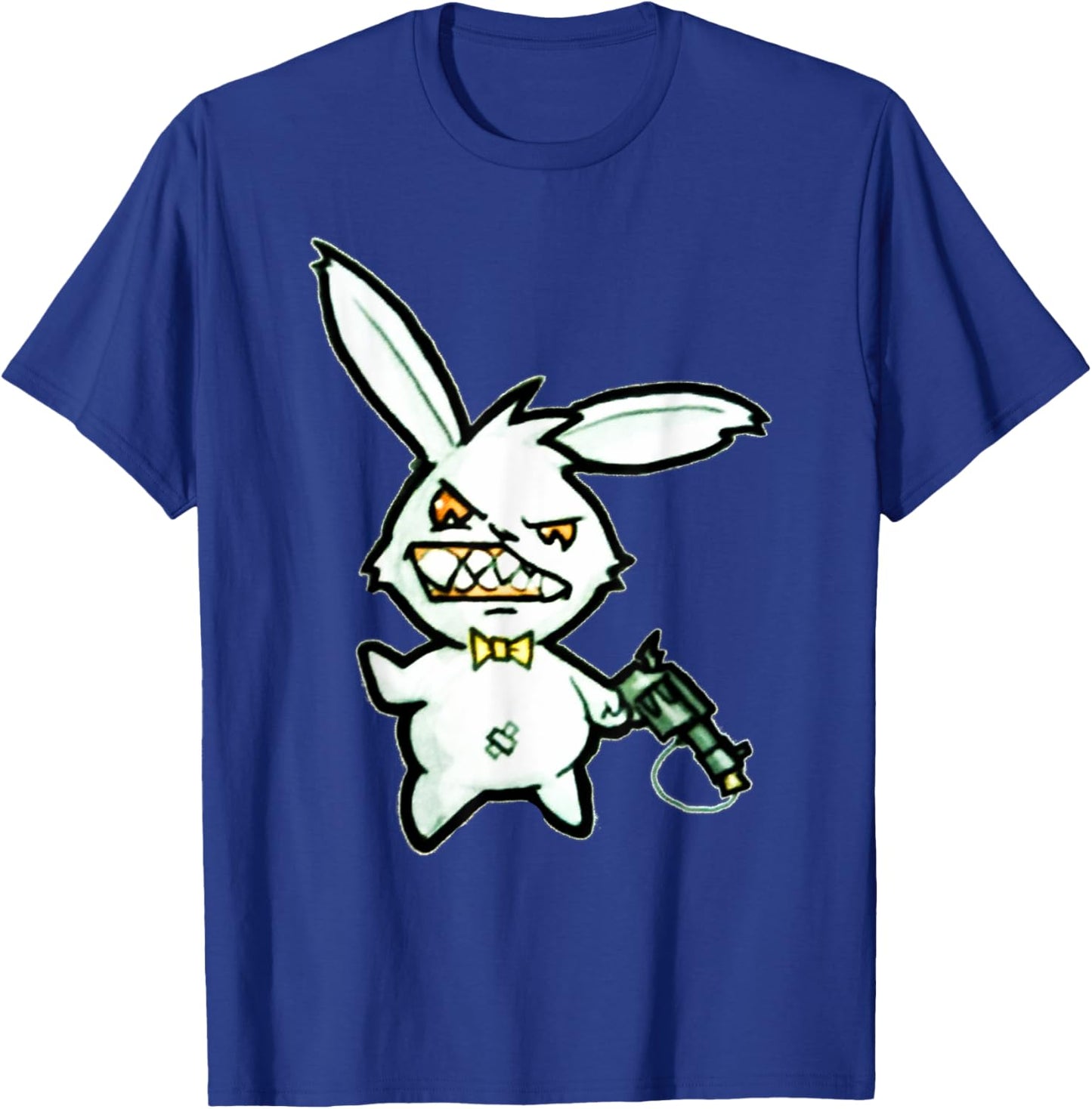 Crazy Loaded Pistol Psycho Bunny Shirt - Cartoon T-Shirt - T-Shirt | Royal
