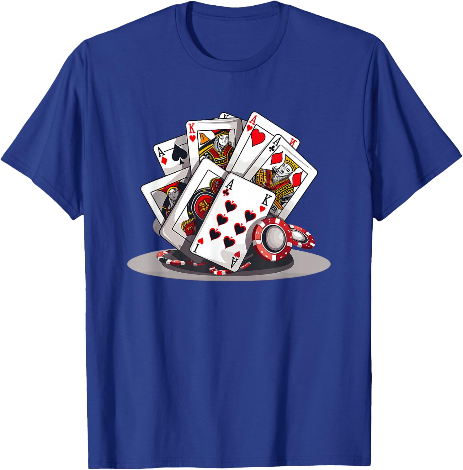 Funny Poker Card Player Casino Gambler Poker T-Shirt - T-Shirt | Royal