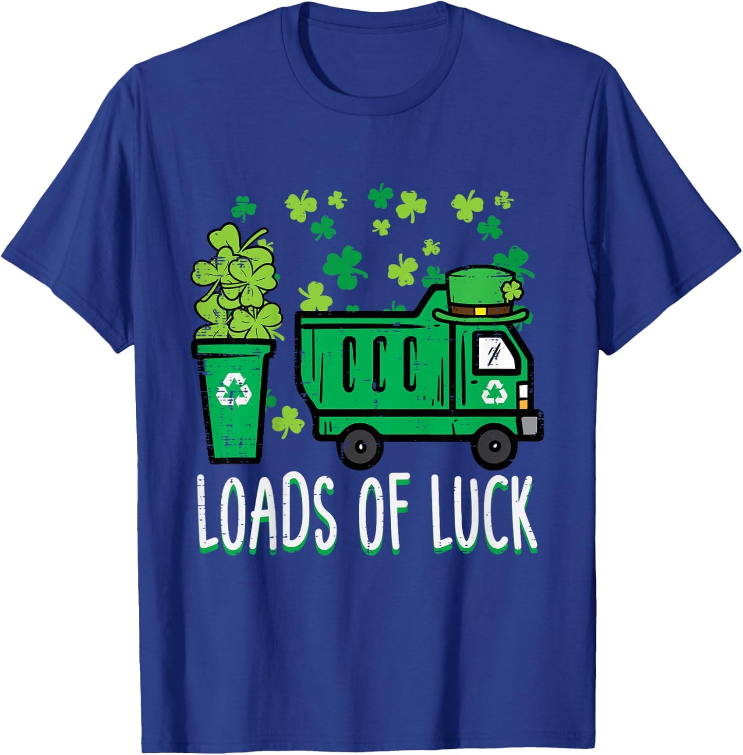 Kids St Patricks Day Garbage Truck Load Of Luck Toddler Boys T-Shirt - T-Shirt | Royal