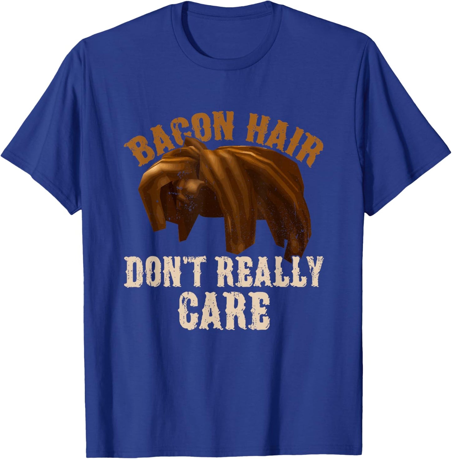 Bacon Hair Don't Really Care For Boy Video Gamers T-Shirt - T-Shirt | Royal