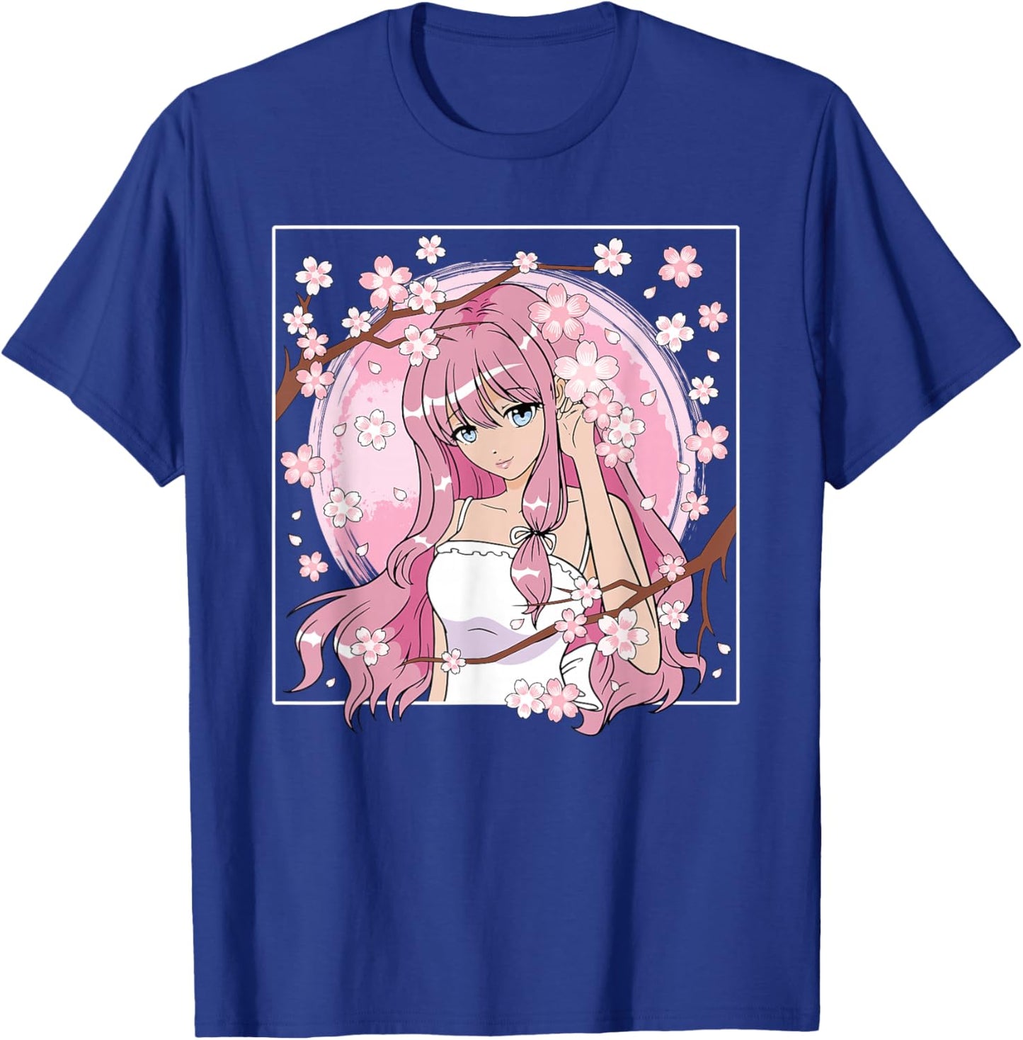 Japanese Anime Girl Otaku Cherry Blossom Sakura Women T-Shirt - T-Shirt | Royal