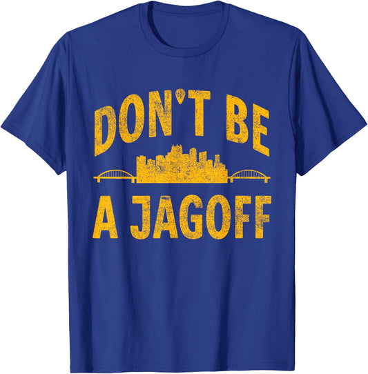 Funny Pittsburgh Jagoff Steel City Skyline 412 Home Vintage T-Shirt - T-Shirt | Royal