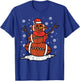 Christmas American Football Snowman Xmas Sport Men Boys Kids T-Shirt - T-Shirt | Royal