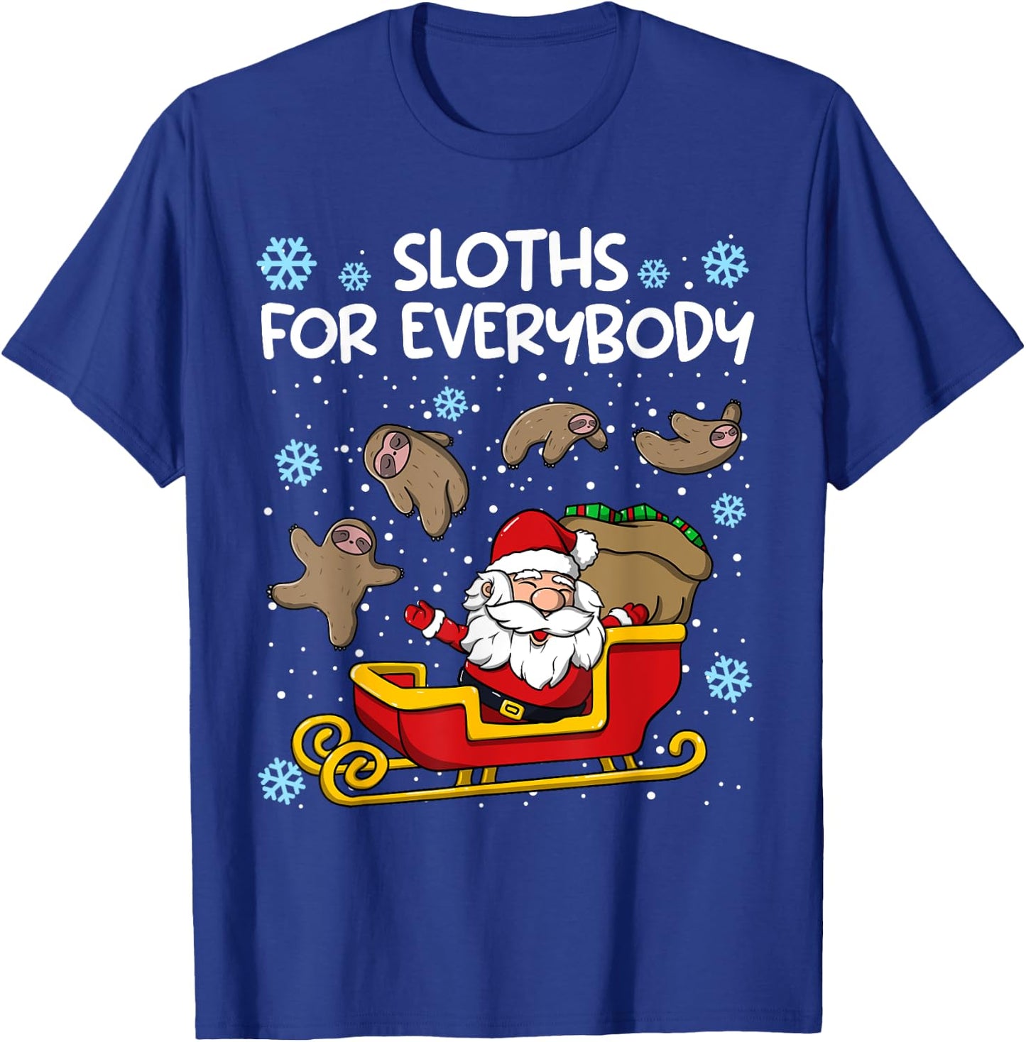 Sloths for Everybody Funny Sloth Christmas Women T-Shirt - T-Shirt | Royal