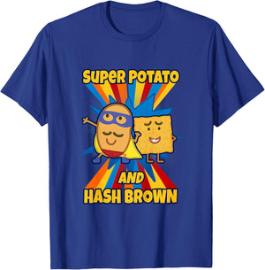 Kids Peppa Pig Super Potato and Hash Brown T-Shirt - T-Shirt | Royal
