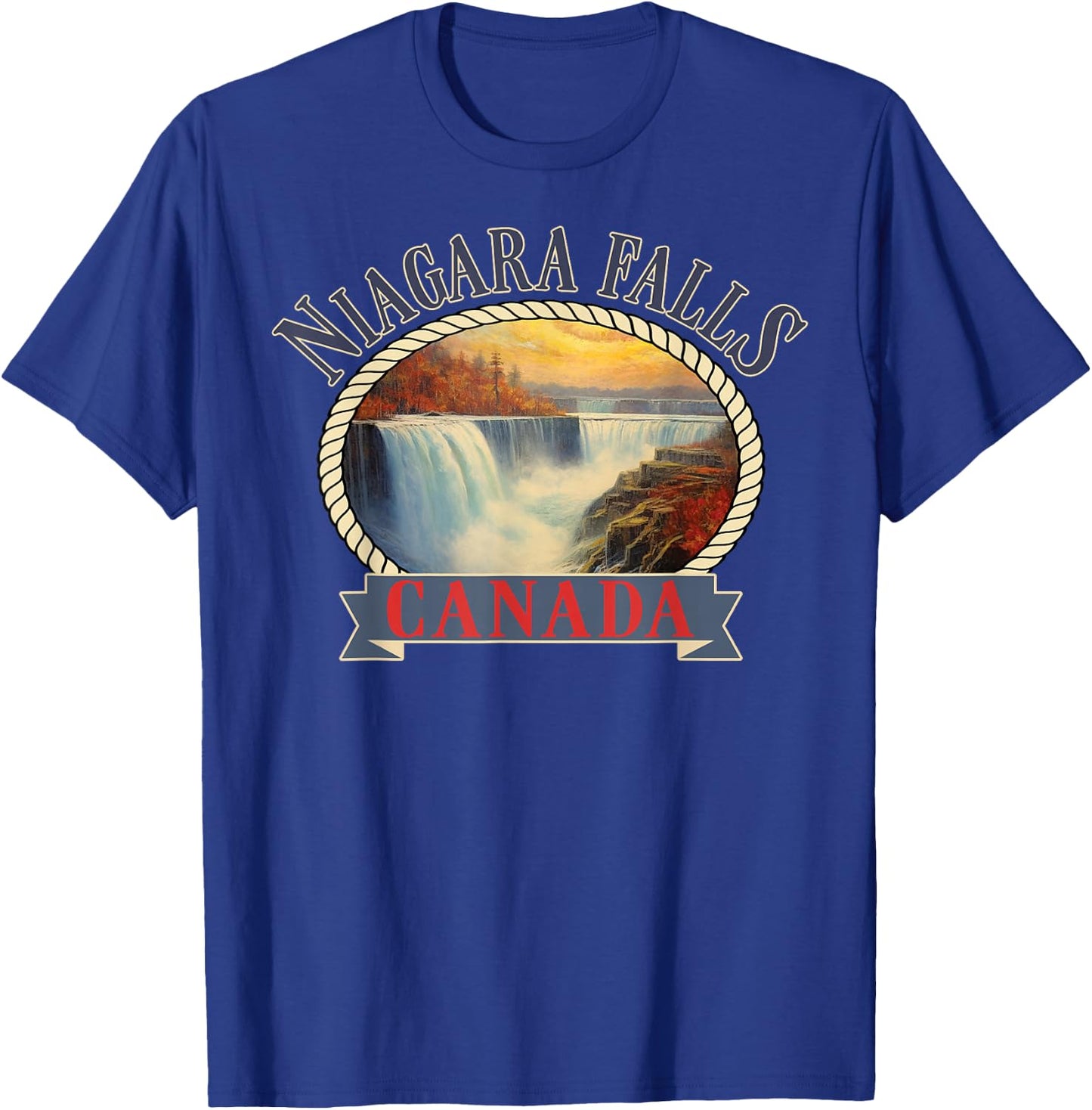 Niagara Falls Canada USA Nature river T-Shirt - T-Shirt | Royal