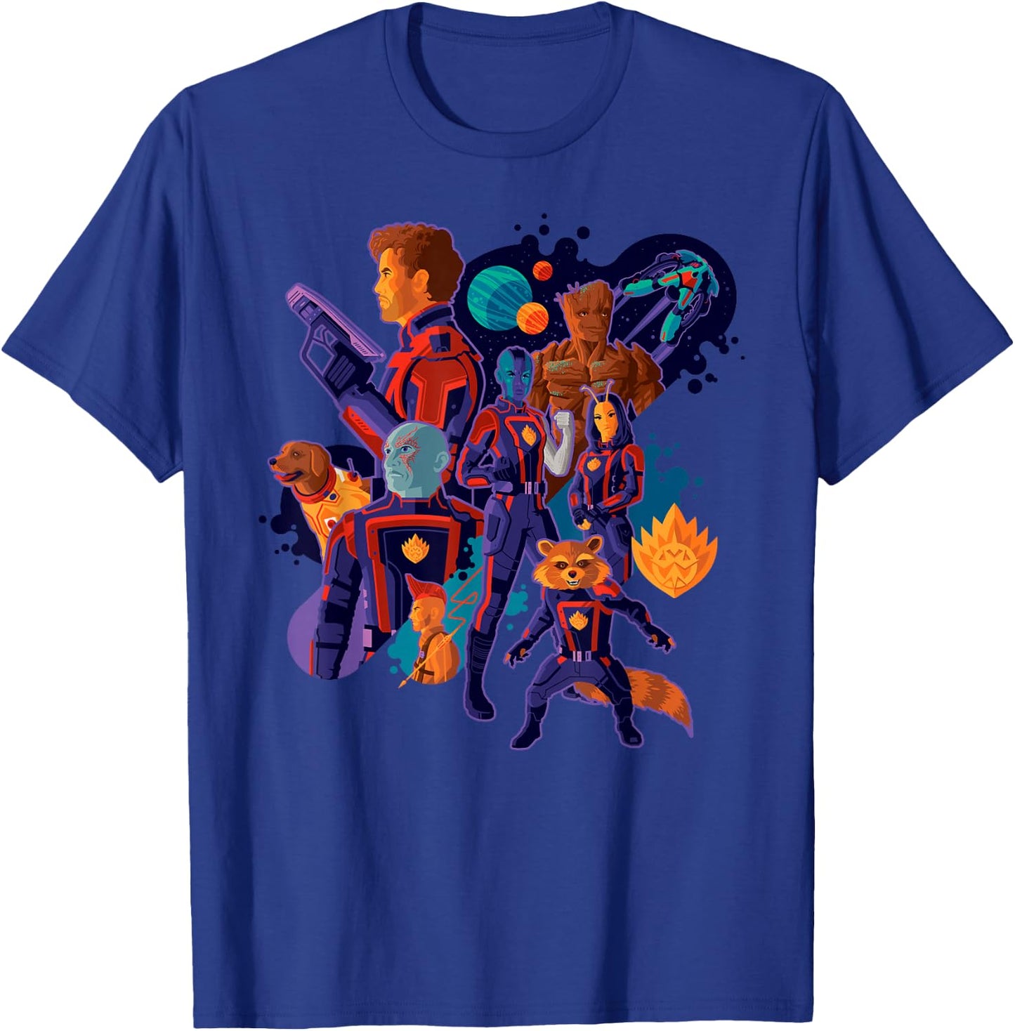 Marvel Guardians of The Galaxy Volume 3 Cosmic Team T-Shirt - T-Shirt | Royal