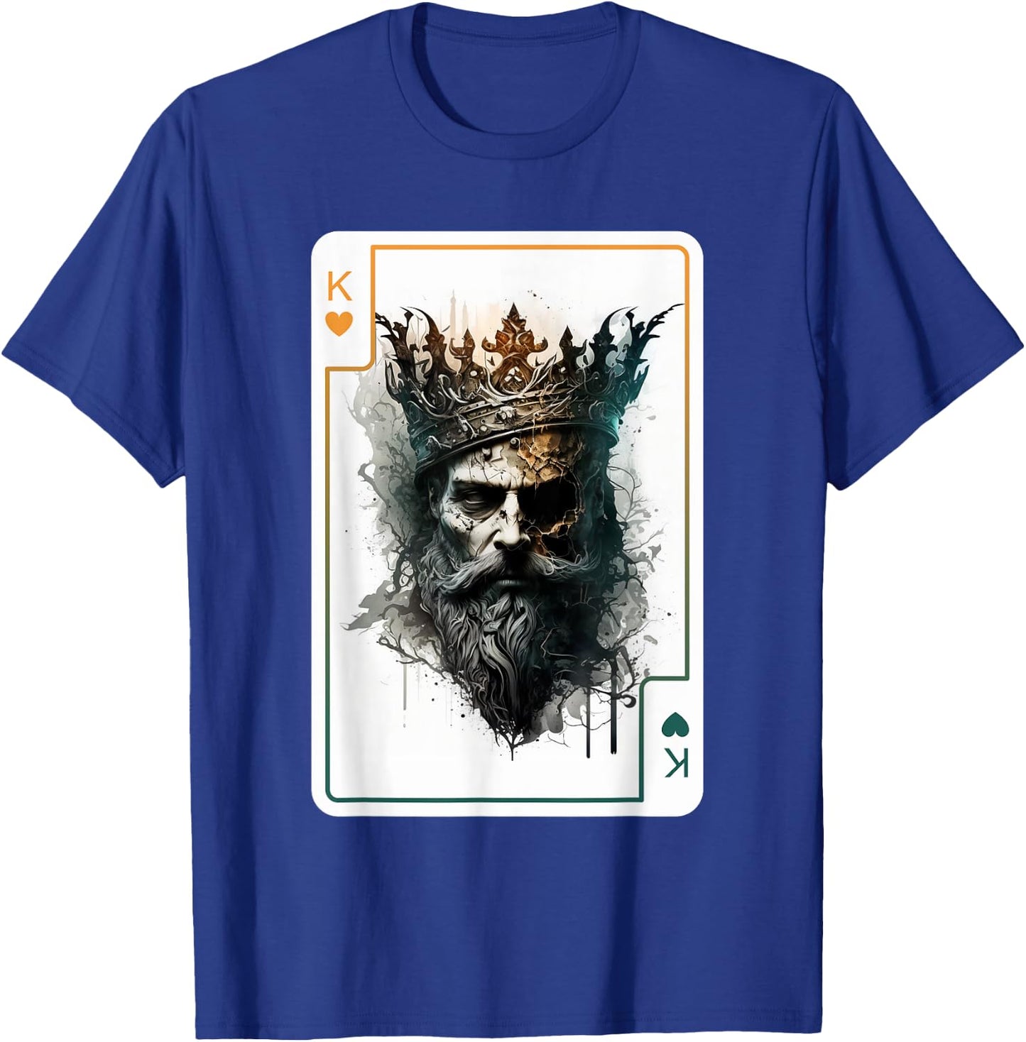 King of Hearts Creepy Card Game Poker Gothic Halloween T-Shirt - T-Shirt | Royal