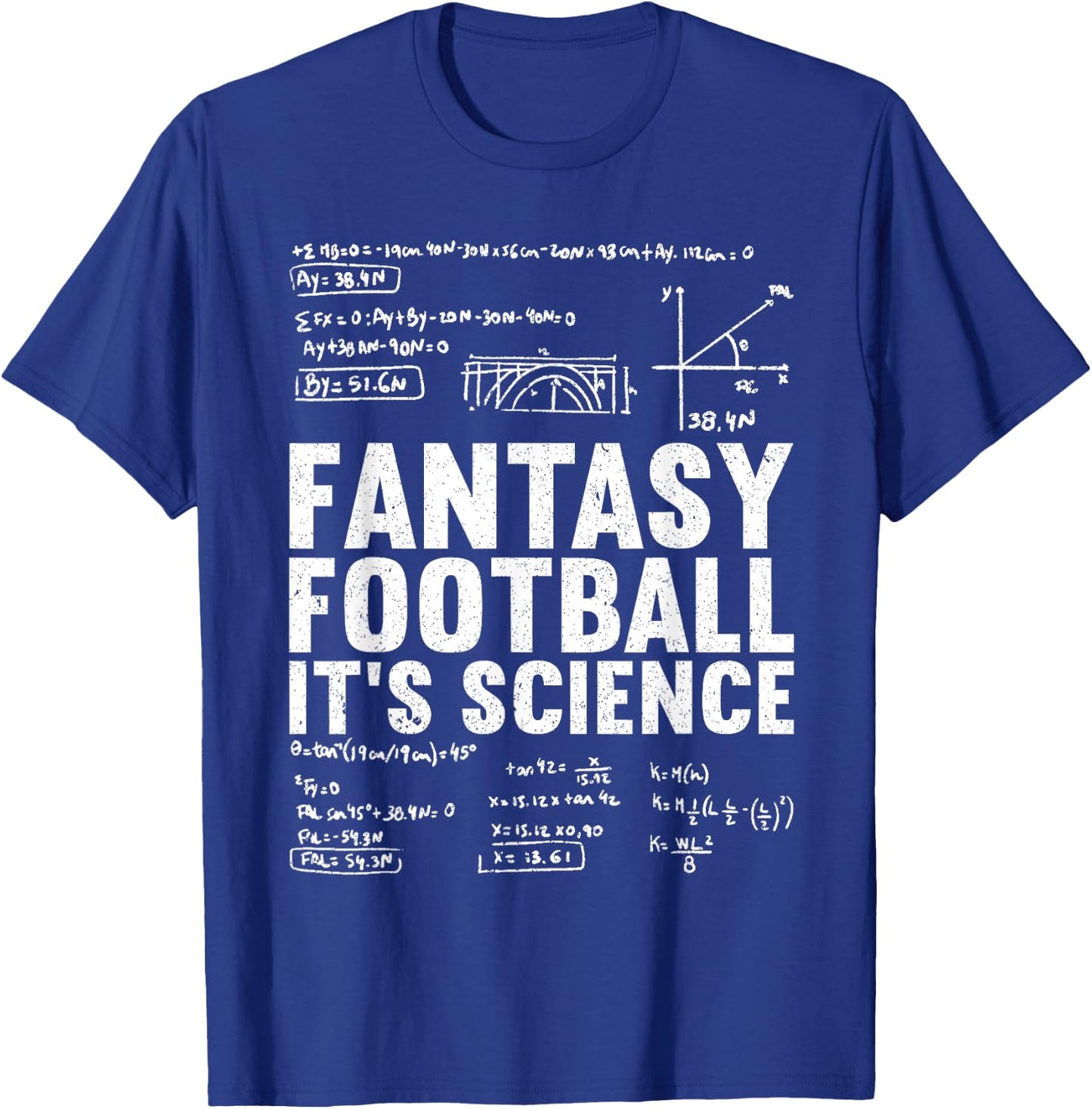 Fantasy Football It's Science | Draft Funny Fantasy Football T-Shirt - T-Shirt | Royal