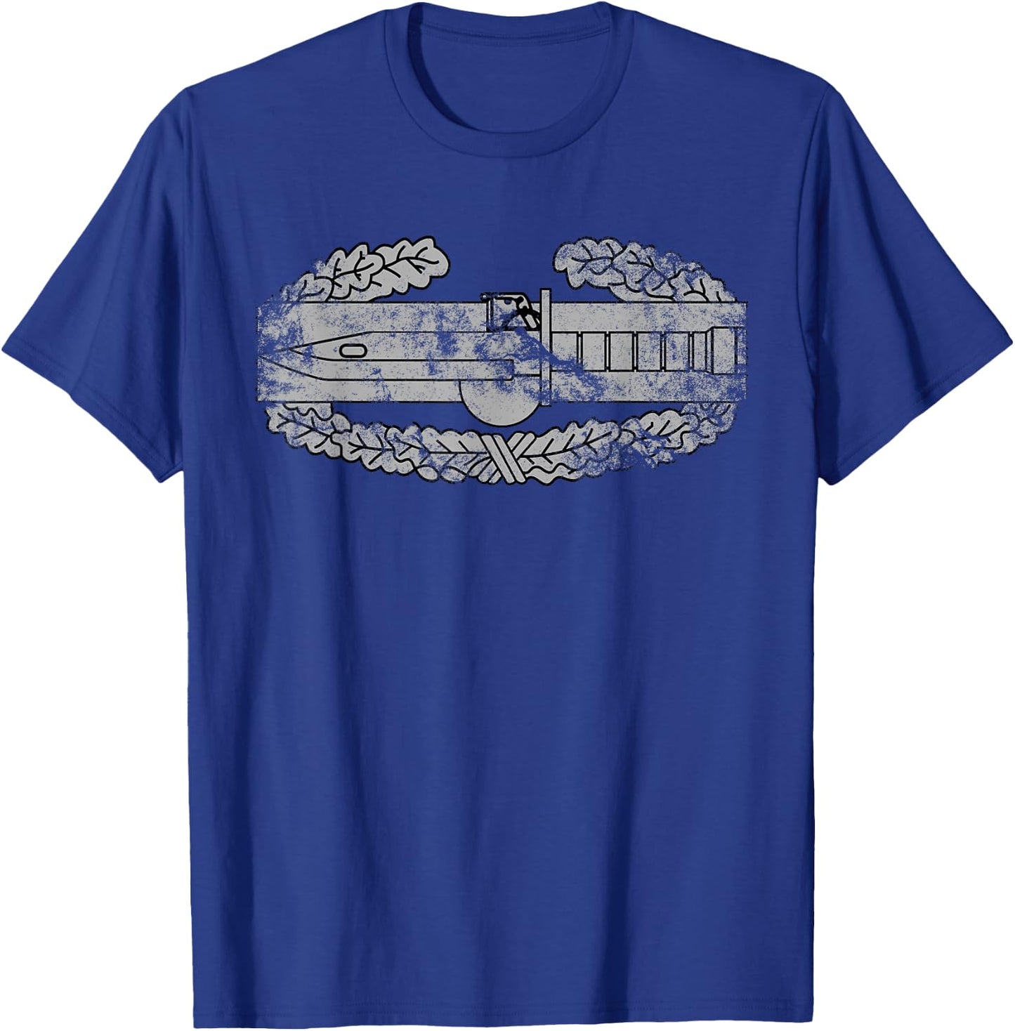 US Army CAB - Combat Action Badge - Distressed T-Shirt - T-Shirt | Royal