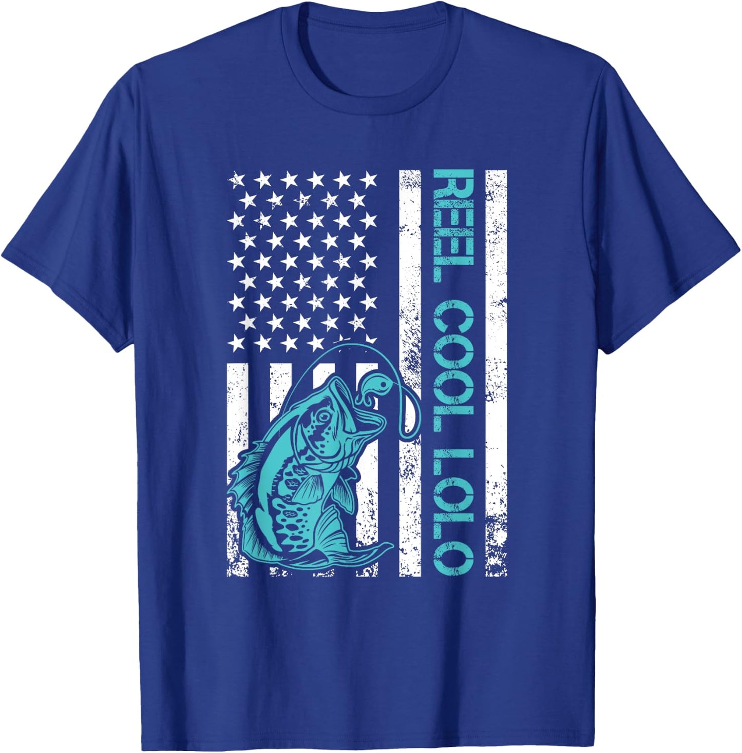 Reel Cool Lolo Fishing Shirt Funny Grandpa Father's Day T-Shirt - T-Shirt | Royal