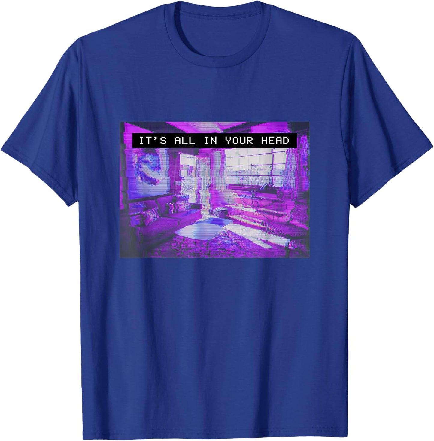 Vaporwave Aesthetic 80s Synthwave It's All in Your Mind Head T-Shirt - T-Shirt | Royal