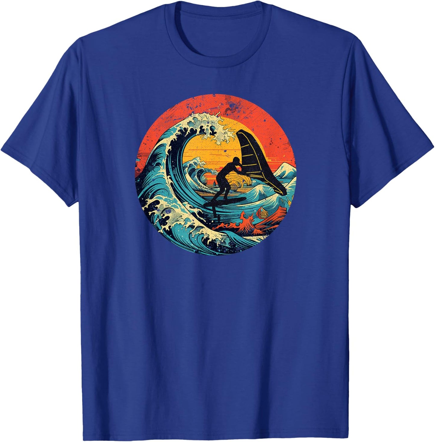 Wingfoil Surfer Wingfoiling Board Vintage Wing Foiling T-Shirt - T-Shirt | Royal
