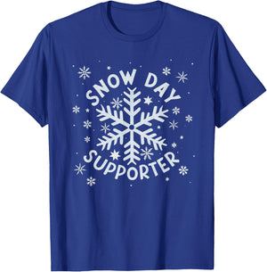 Snow Day Supporter Snowflake Winter Let It Snow T-Shirt - T-Shirt | Royal