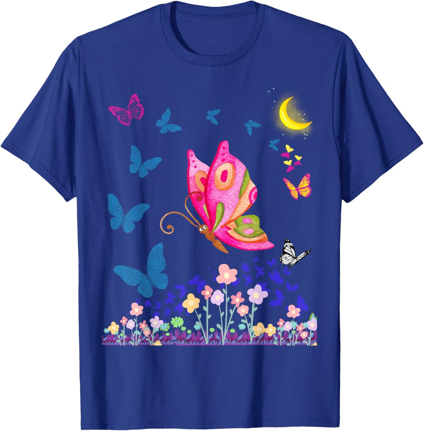 Faithrizing Butterfly Lovers Design - Girls' Butterfly Shirt - Black - Small - Classic Fit - Short Sleeve T-Shirt - T-Shirt | Royal