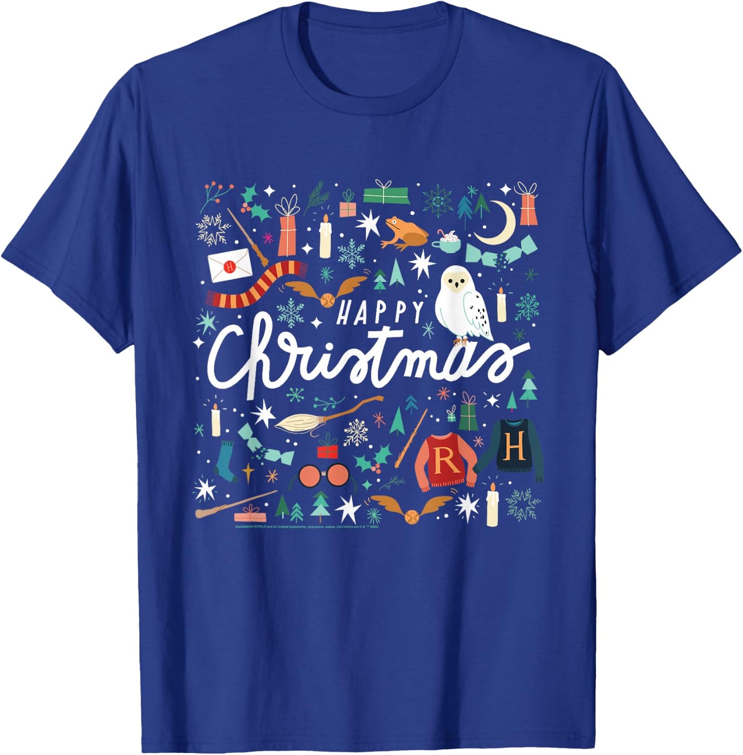 Harry Potter Happy Christmas, Hedwig, Golden Snitch T-Shirt - T-Shirt | Royal