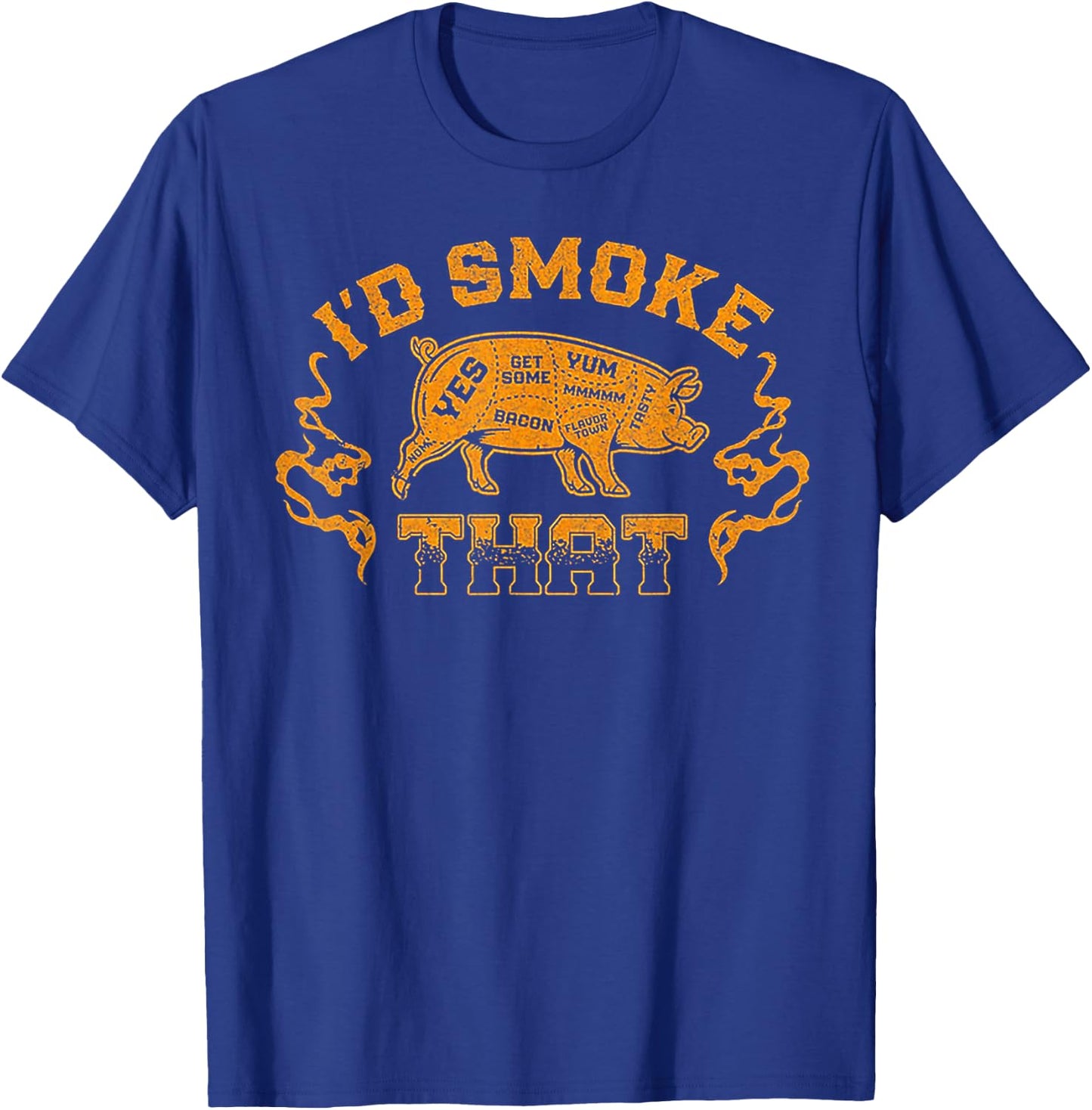 I'd Smoke That Pig Grill BBQ Meat T-Shirt - T-Shirt | Royal