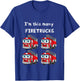 Kids Firetruck 4th Birthday I'm This Many Firetrucks 4-Year-Old T-Shirt - T-Shirt | Royal