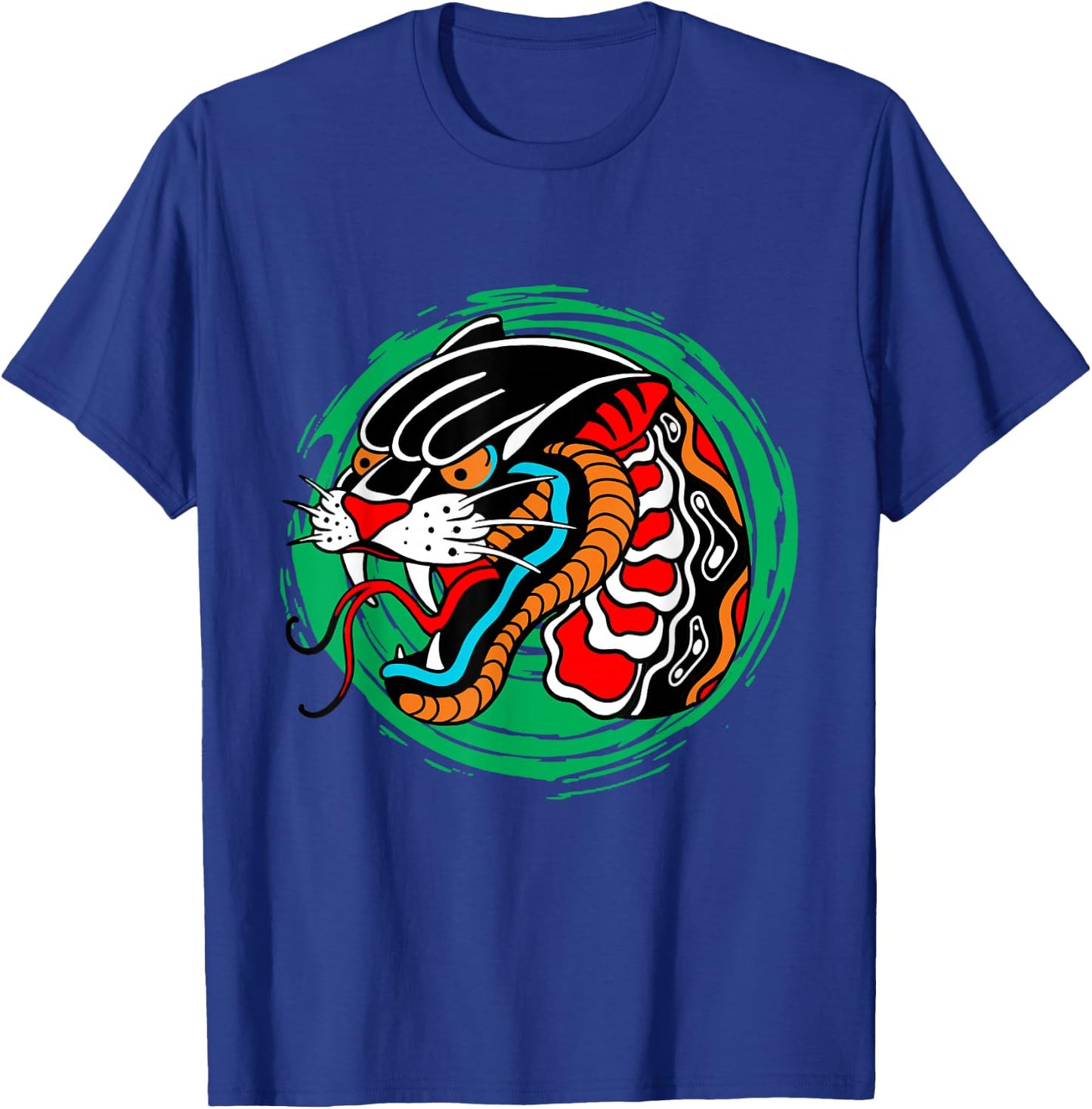 American Traditional Tattoo Old School Panther Snake Edgy T-Shirt - T-Shirt | Royal