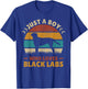 Just A Boy Who Loves Black Labs Dog Lover Labrador Retriever T-Shirt - T-Shirt | Royal