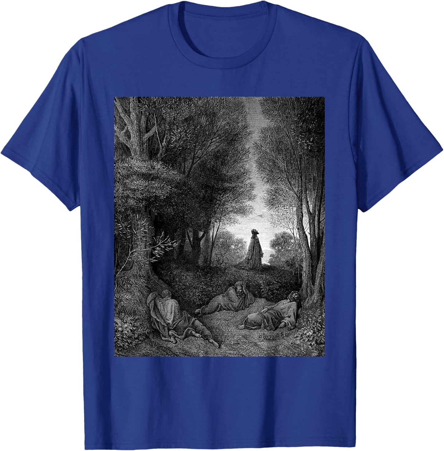 Jesus Praying in the Garden Gustave Dore Biblical Art T-Shirt - T-Shirt | Royal