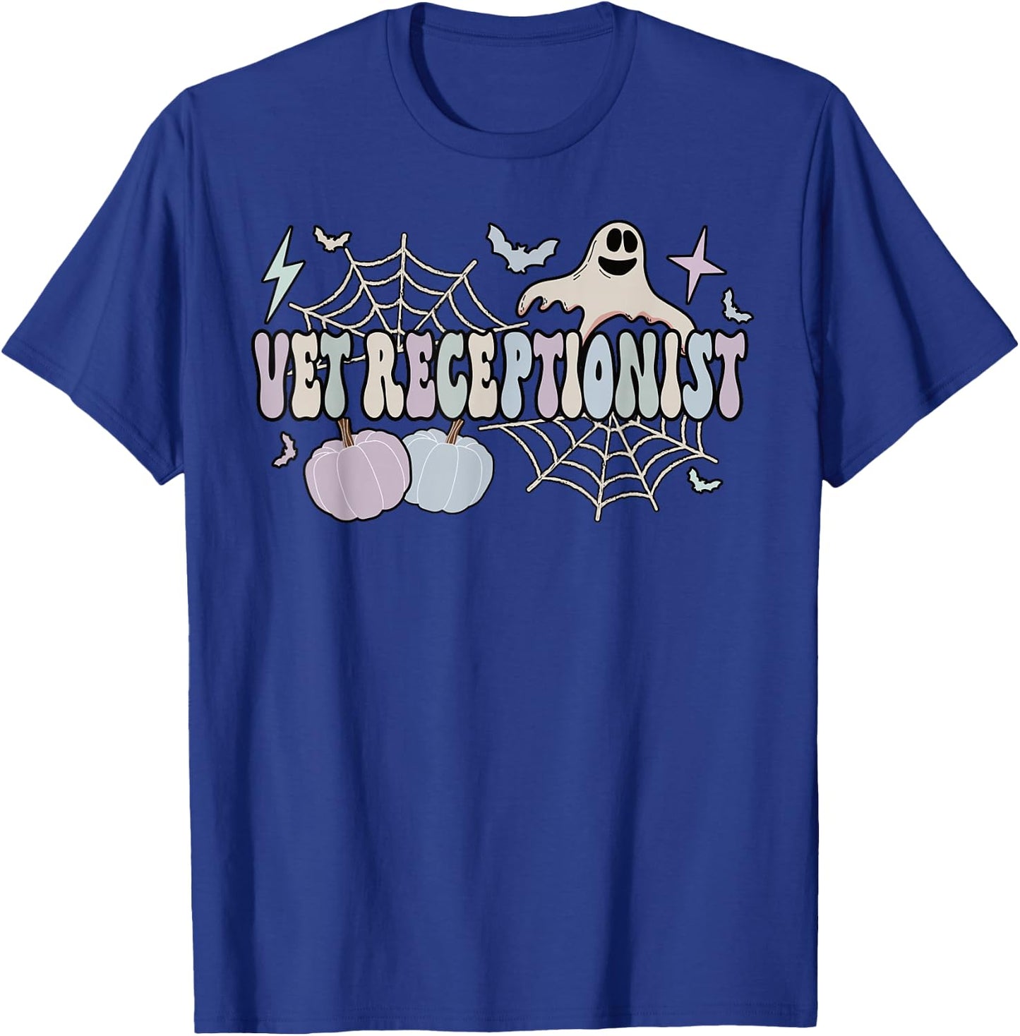 Spooky Vet Receptionist Halloween Veterinary Receptionist T-Shirt - T-Shirt | Royal