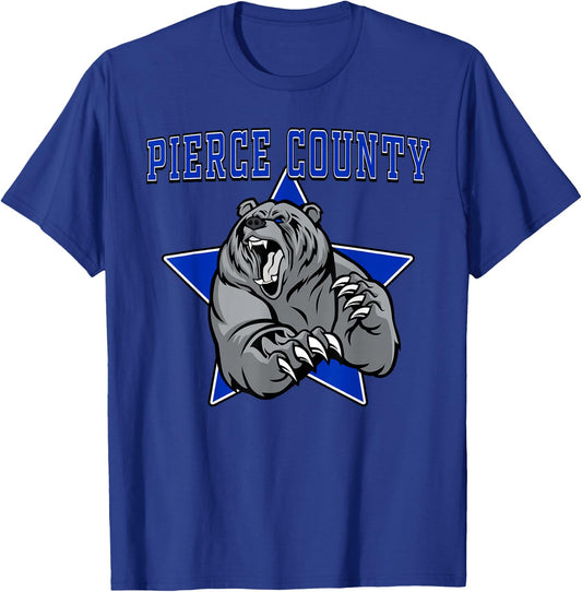 Pierce County Bears High School Team Spirit T-Shirt - T-Shirt | Royal