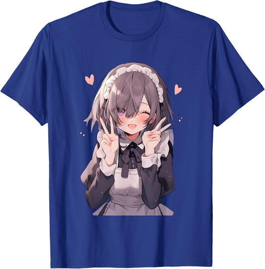 Kawaii Anime Girl Maid Cute Otaku T-Shirt - T-Shirt | Royal