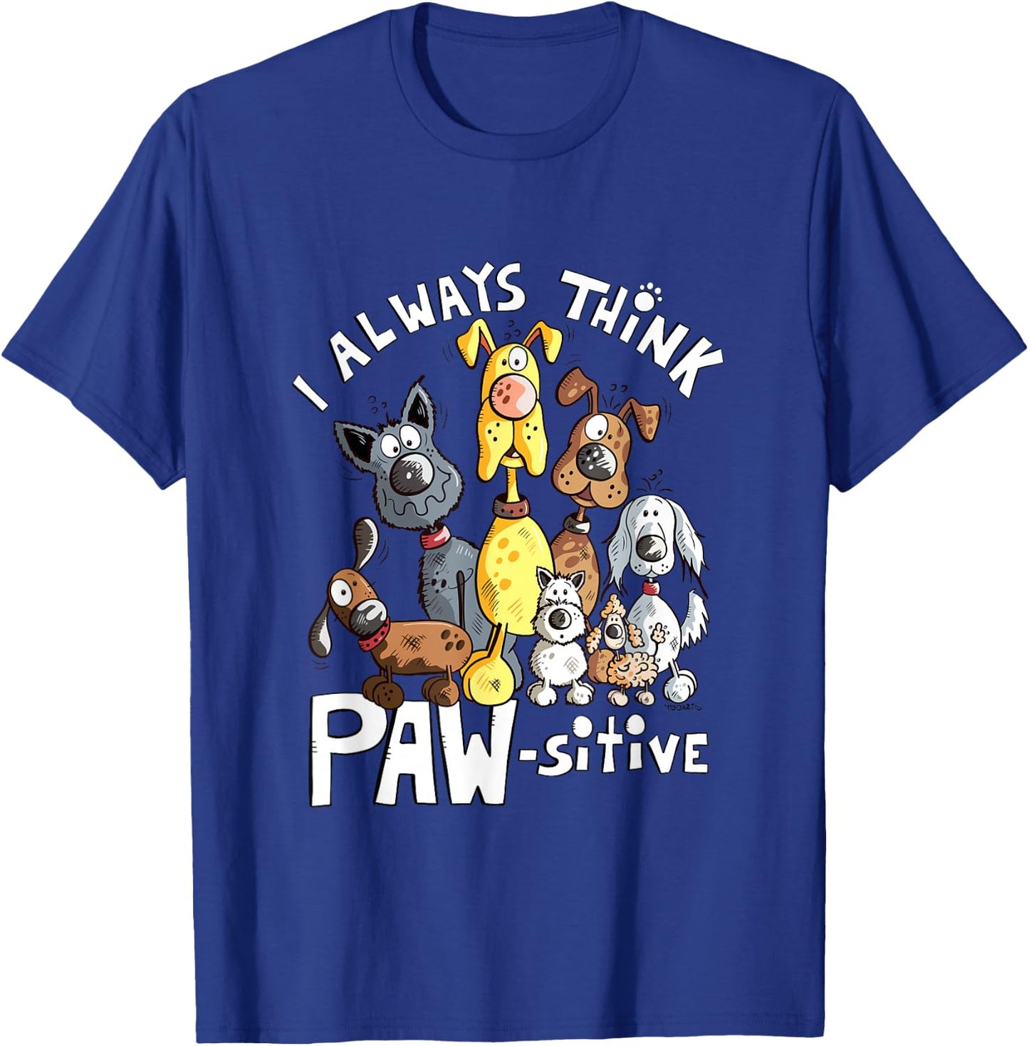 Colorful Dog Stack I Dog Team T-Shirt - T-Shirt | Royal