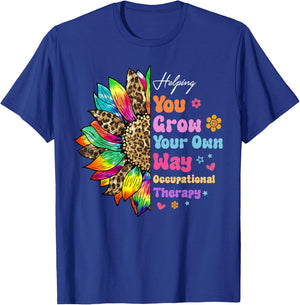Occupational Therapy Helping You Grow Your Own Way Daisy T-Shirt - T-Shirt | Royal