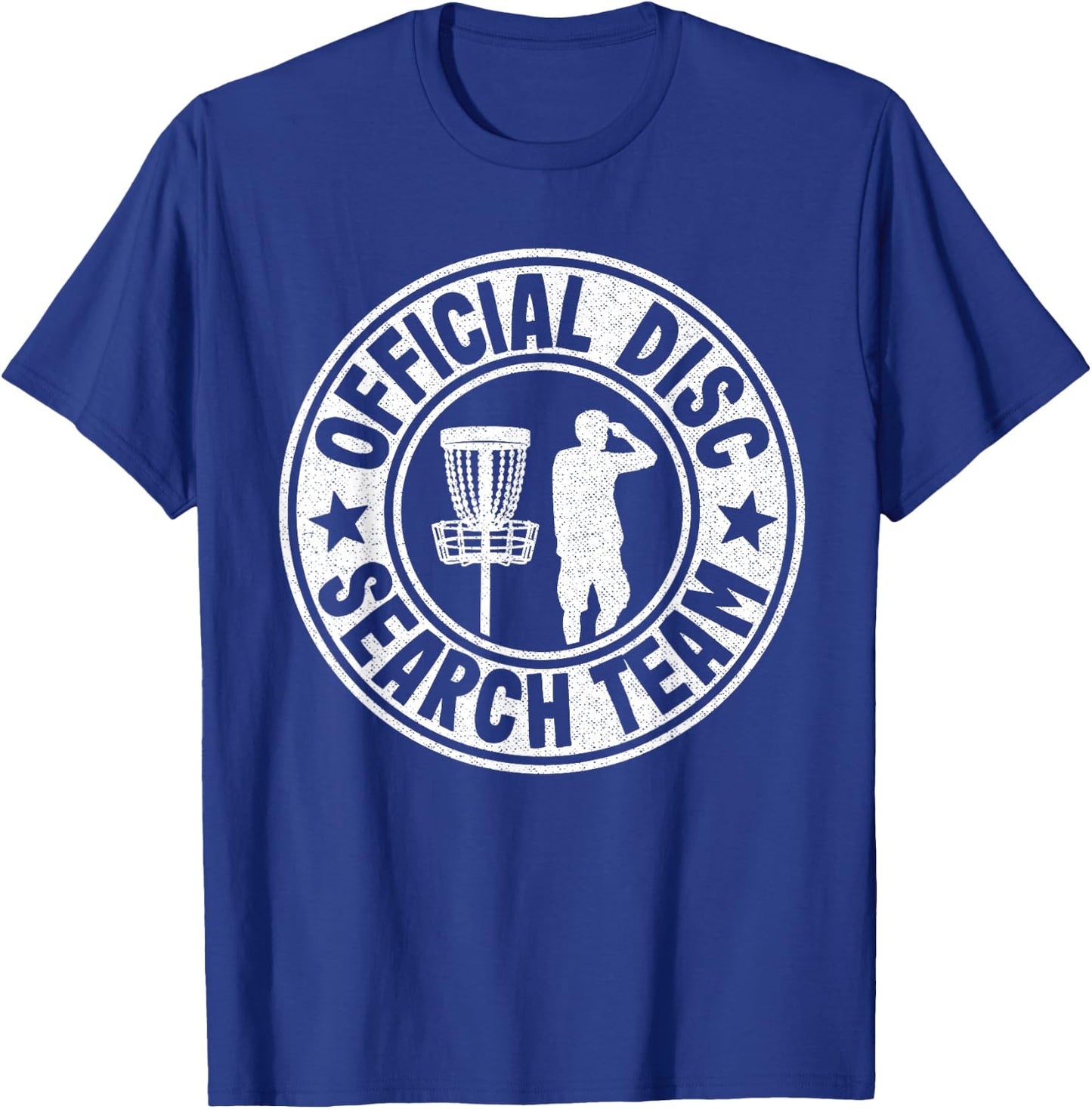 Official Disc Search Team Logo Frisbee Golf Funny Disc Golf T-Shirt - T-Shirt | Royal