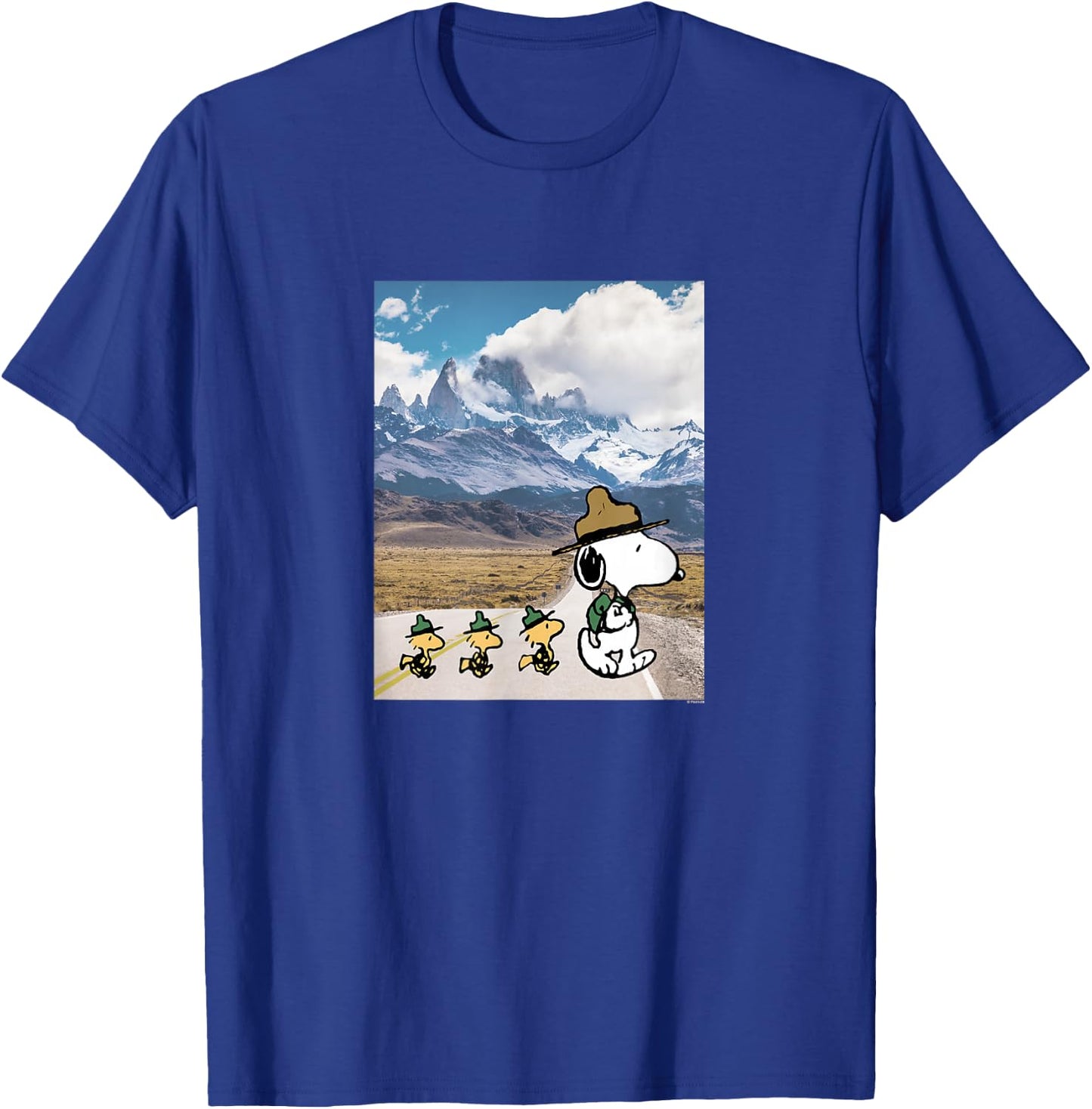 Peanuts - Snoopy Nature Crossing T-Shirt - T-Shirt | Royal