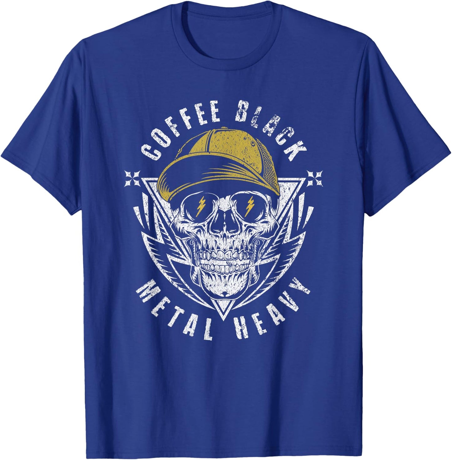 Coffee Black, Metal Heavy Gift Rock Music Fan T-Shirt - T-Shirt | Royal