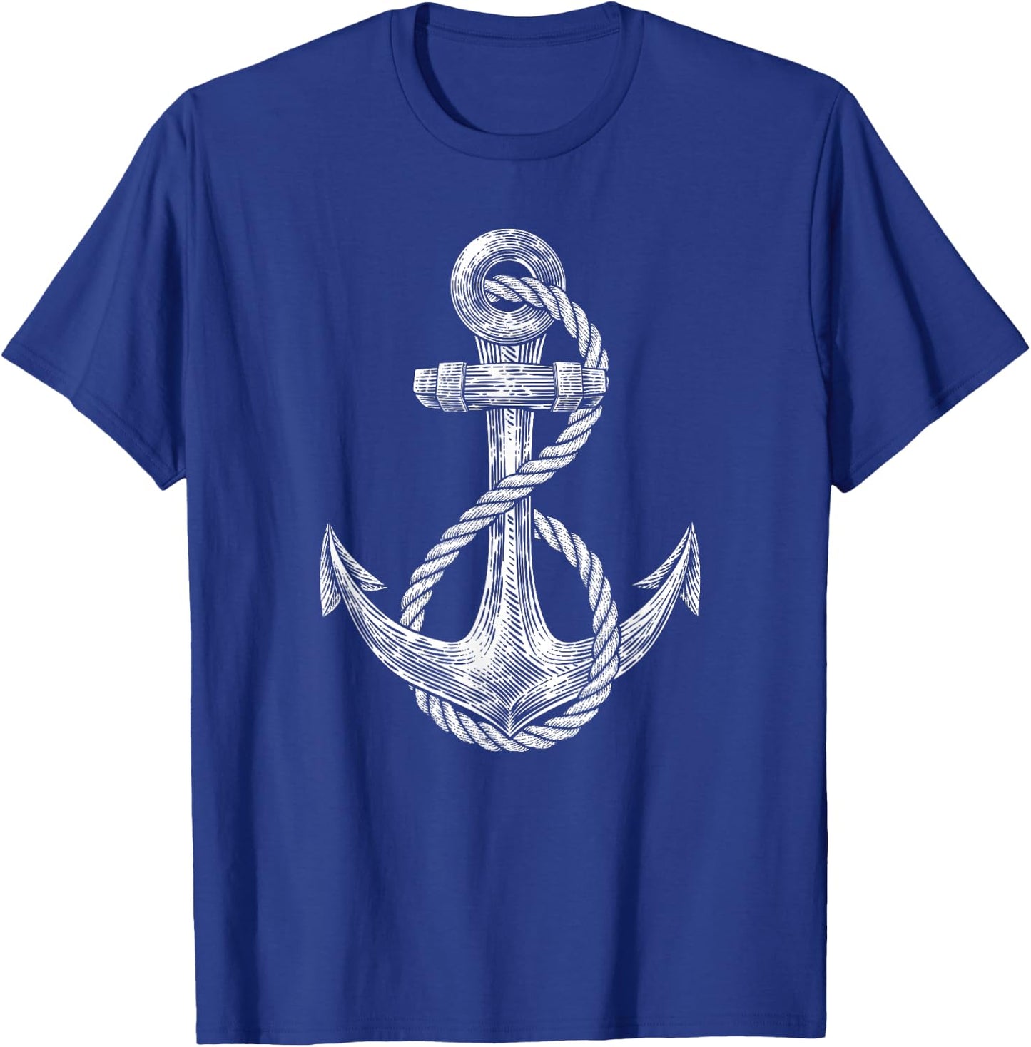 Anchor Rope Nautical Sailing Sail Sea T-Shirt - T-Shirt | Royal