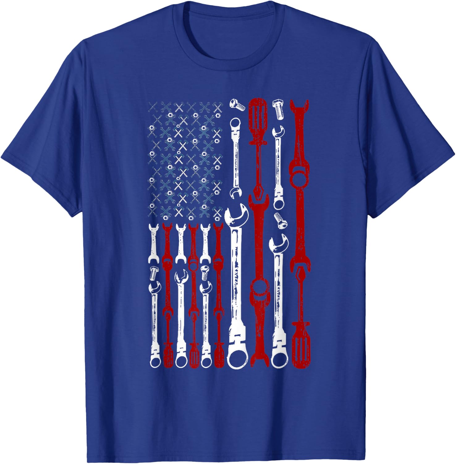 American Flag Mechanic Shirts Patriotic Mechanic USA Flag Kids Men T-Shirt - T-Shirt | Royal