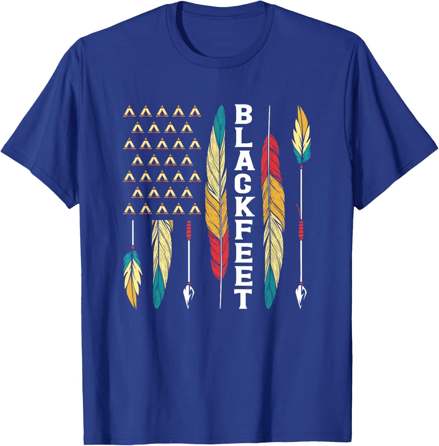 Blackfeet Flag Native Pride American Indian Tribe Blackfeet T-Shirt - T-Shirt | Royal