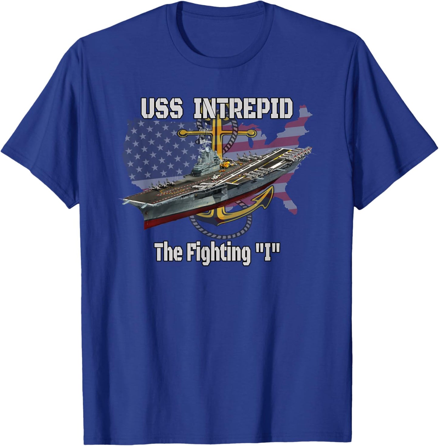 Aircraft Carrier USS Intrepid CV-11 CVA-11 CVS-11 Veterans T-Shirt - T-Shirt | Royal