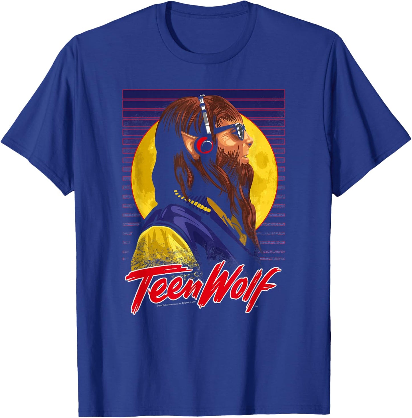 Teen Wolf Headphone Wolf T-Shirt - T-Shirt | Royal