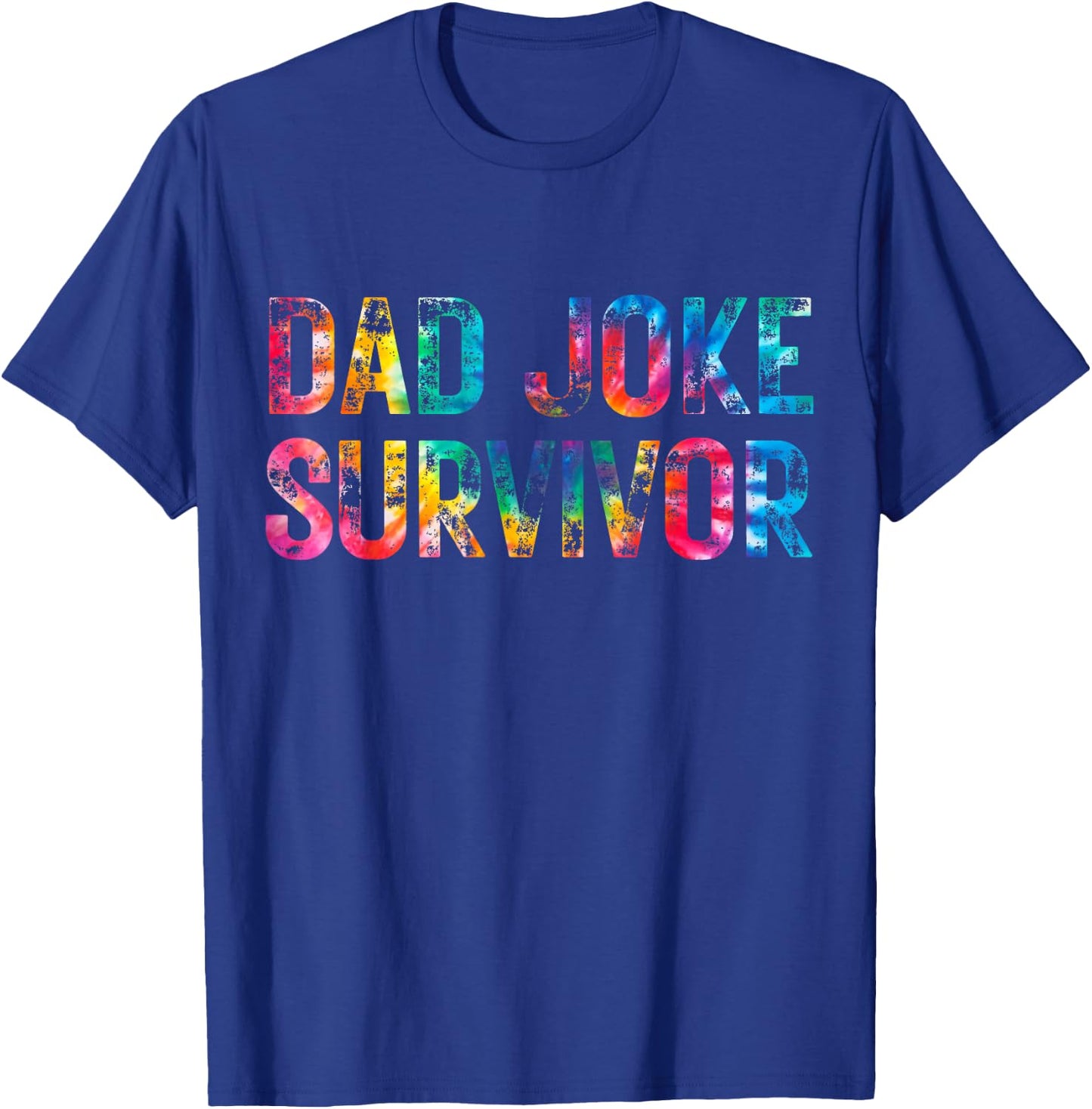 Kids Dad Joke Survivor Tie Dye Matching Father Son Dad Humor T-Shirt - T-Shirt | Royal