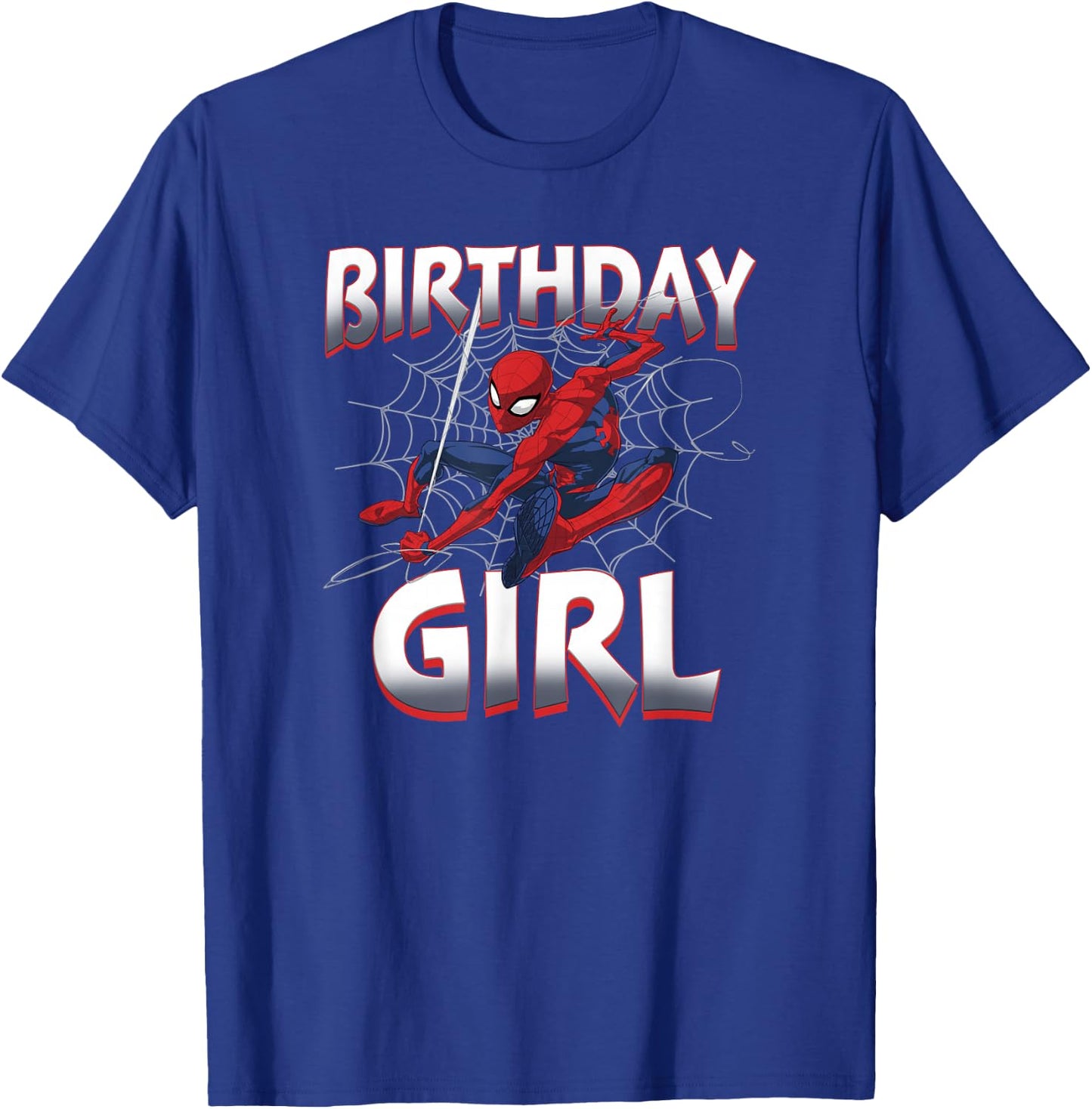 Marvel Spider-Man Birthday Girl Web Slinger T-Shirt - T-Shirt | Royal