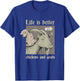 Life Is Better With Chickens And Goats Rancher Farmer T-Shirt - T-Shirt | Royal