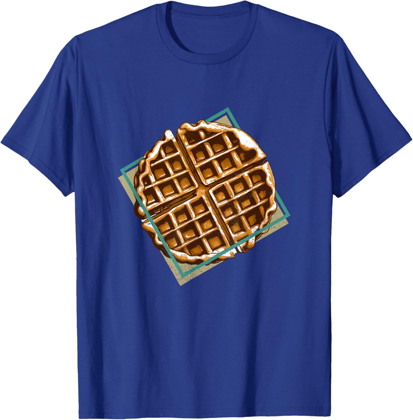 Waffle Puristic Design Delicious Waffle Chef T-Shirt - T-Shirt | Royal