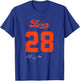 Javier Baez 28 Javier Baez Detroit MLBPA T-Shirt - T-Shirt | Royal