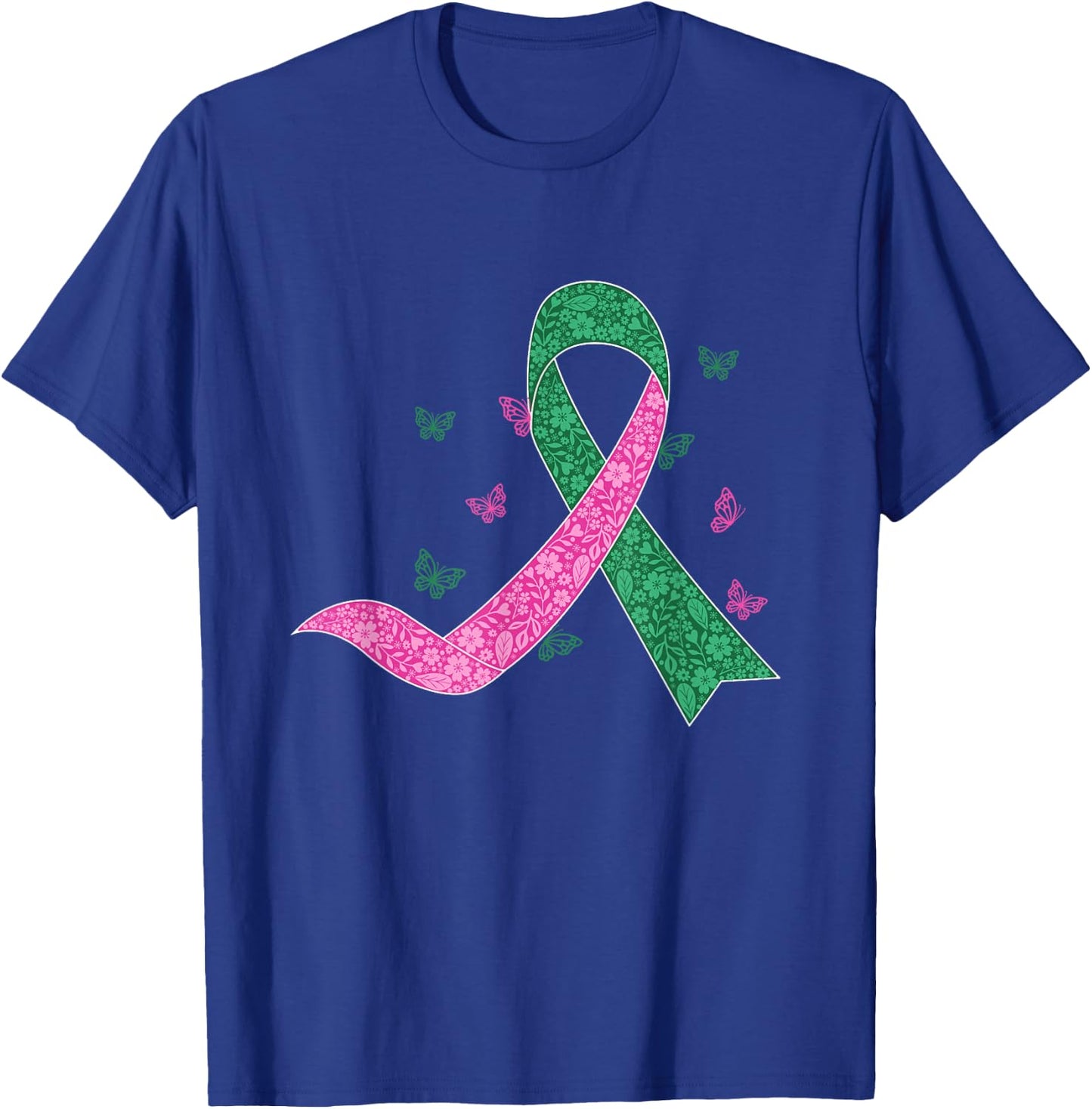 Liver and Breast Cancer October Cancer Awareness Support T-Shirt - T-Shirt | Royal