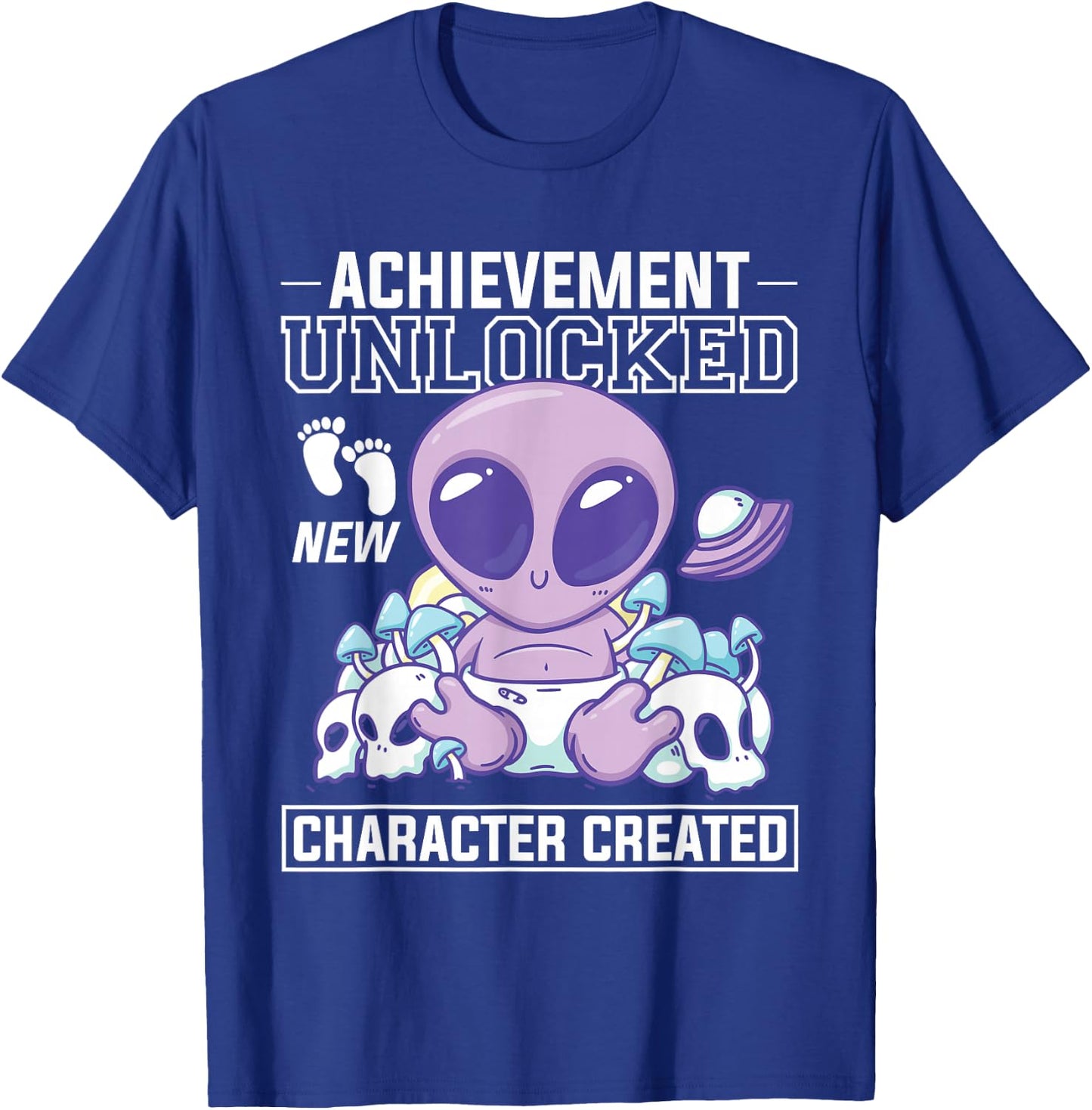 Achievement Unlocked New Character Created Gender Reveal T-Shirt - T-Shirt | Royal