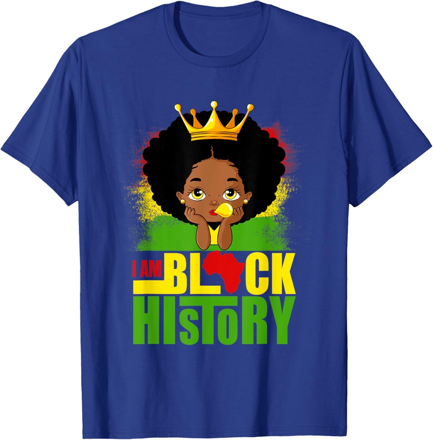 I Am Black History Month Melanin Girl BLM African American T-Shirt - T-Shirt | Royal