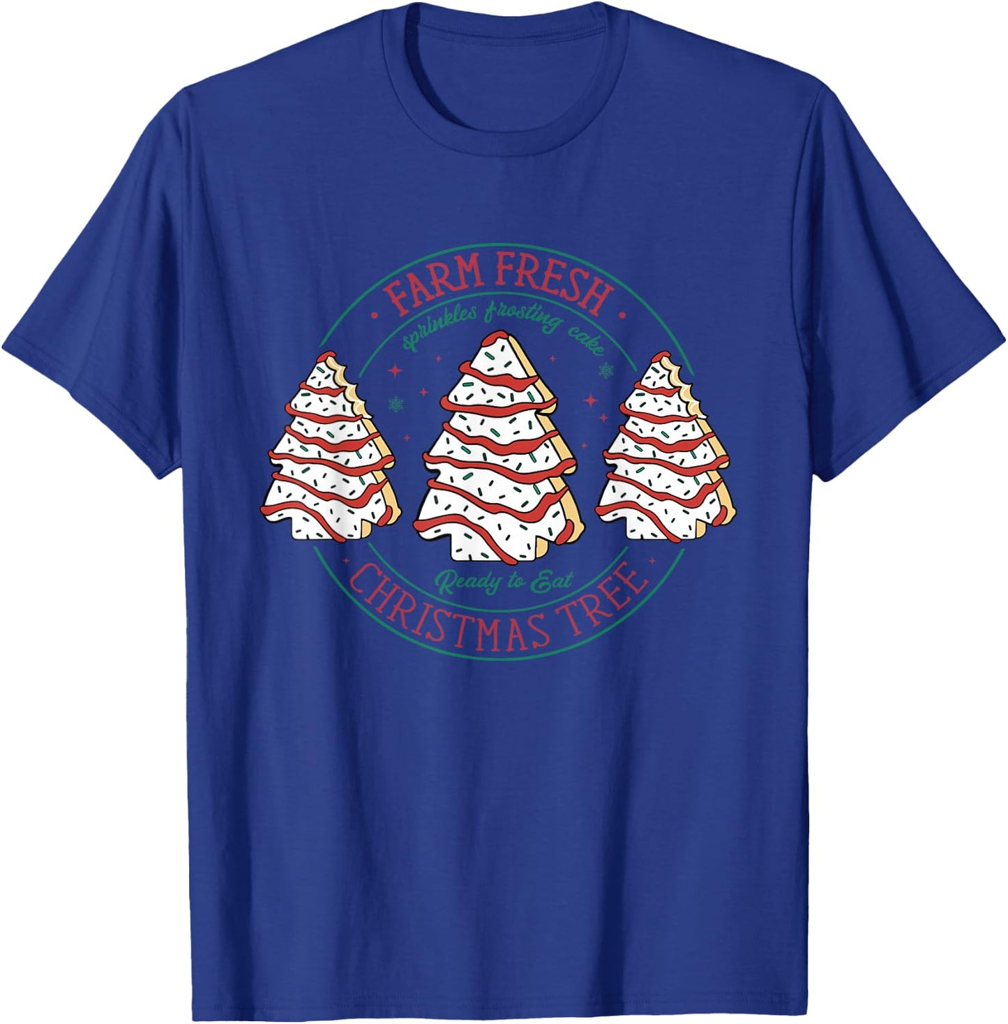 Farm Fresh Christmas Tree Frosting Frosted Cake Debbie T-Shirt - T-Shirt | Royal